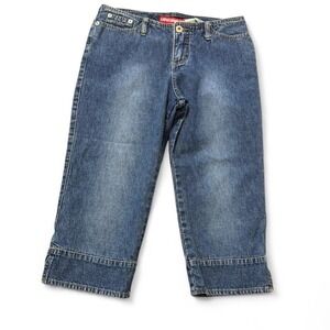 Vintage Y2K Unionbay Cuffed Denim Capri Jeans, Women's Size 3